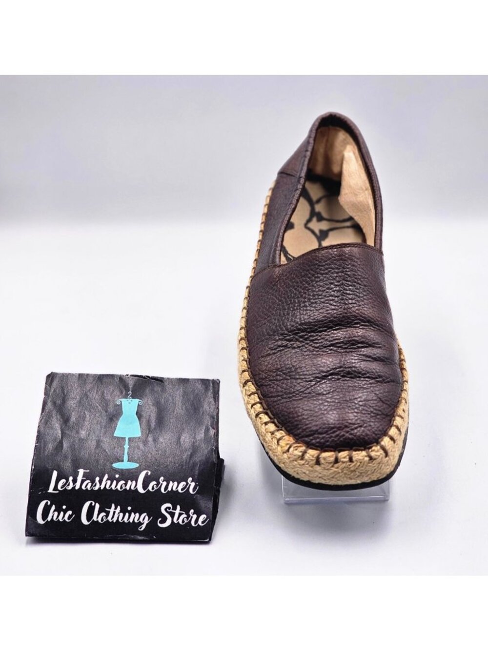 Coach Men's Brown Leather Espadrille Loafers Flats Shoes Size 9.5 3352 - Picture 14 of 16